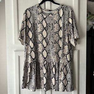 Snake print peplum top
